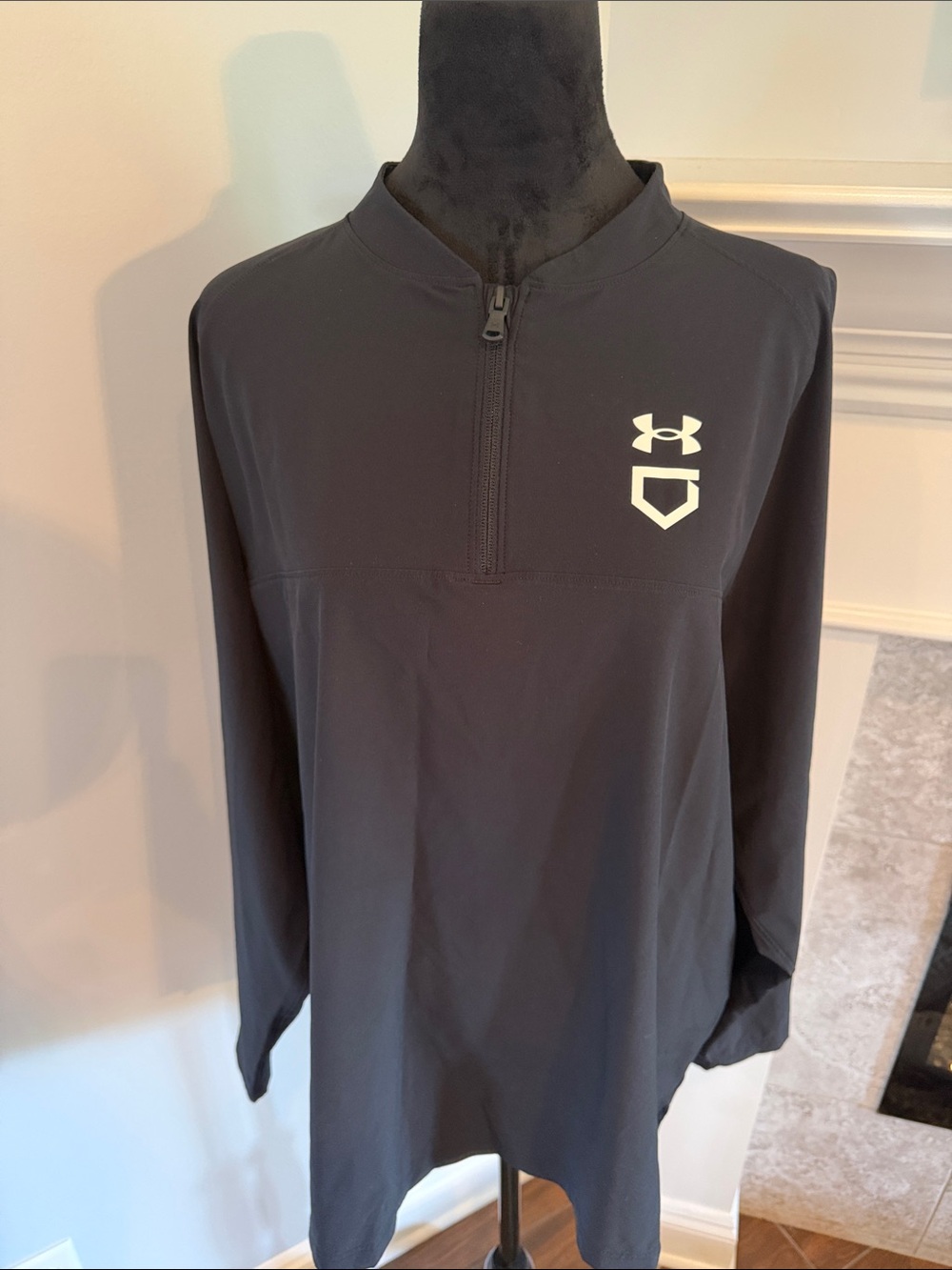 Under Armour Men's Black Quarter-Zip Performance Pullover Cage Jacket
